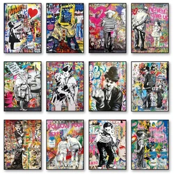 Banksy Graffiti Pop Art Canvas Painting Nordic Wall Art Pictures For Modern Living Room Abstract Cuadros Decor Aesthetic