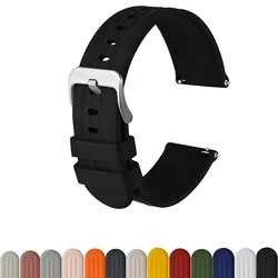 Anbeer Silicone Watch Band 18mm 19mm 20mm 21mm 22mm Quick Release Watchband Replacement Watch accessories