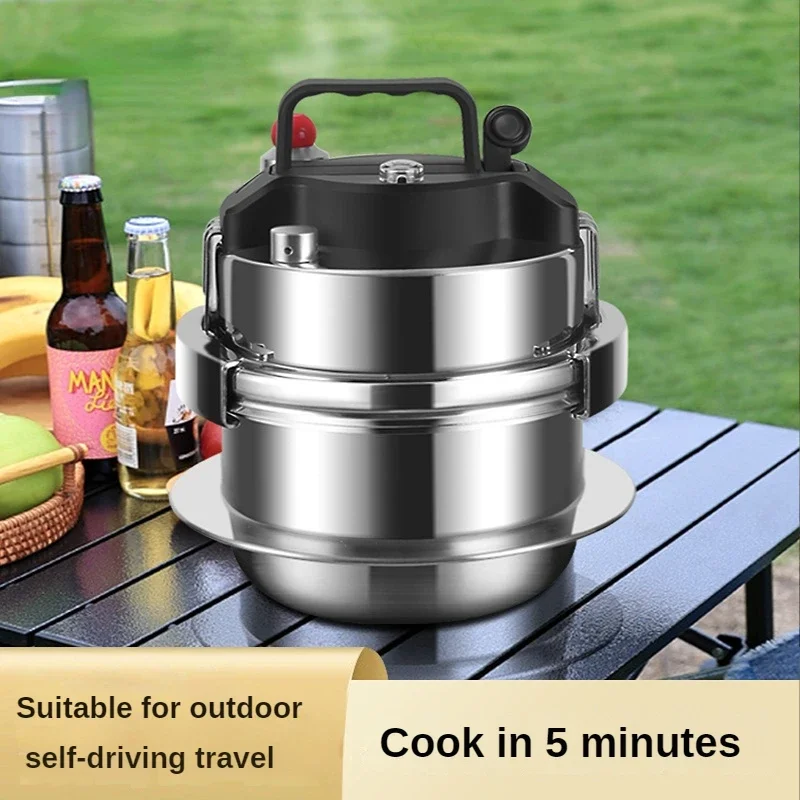 

1.2L/1.6L Gas Induction Cooker Universal Mini Stainless Steel Pressure Cooker Pot Soup Rice Multifunctional Household Stew Pan