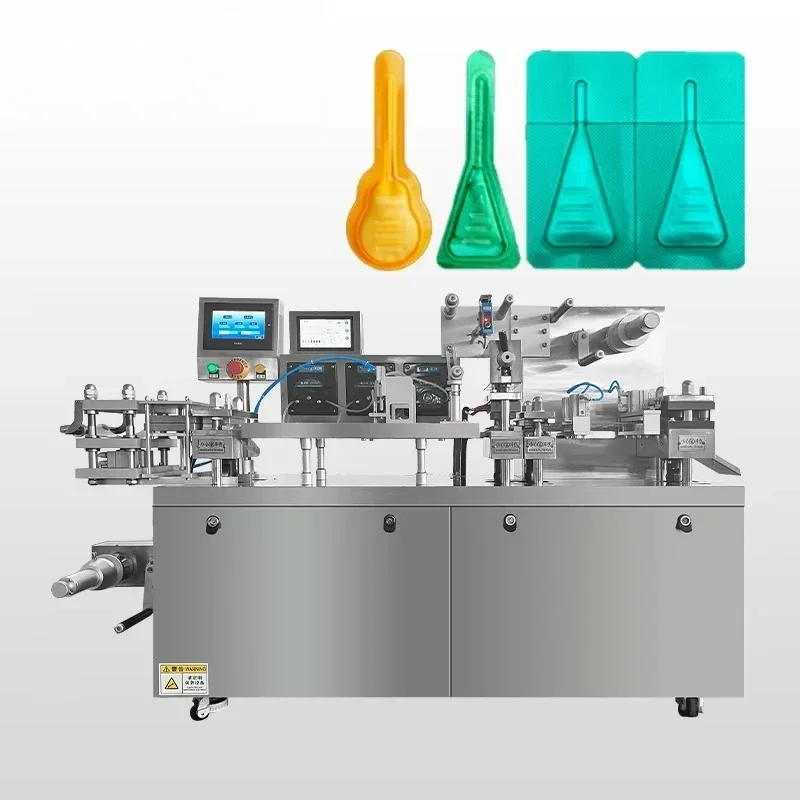 Automatic Blister Packing Machine Honey Butter Sauce Cream Olive Oil Liquid Filling Heat Seal Blister Pack Machine