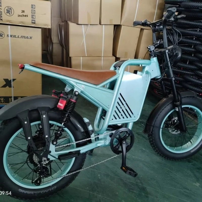 BR 2025 Ebike New Energy Brushless Long Endurance Harley Retro Lithium Battery Assisted Fat Tire Mountain Cross-country Disc Bra