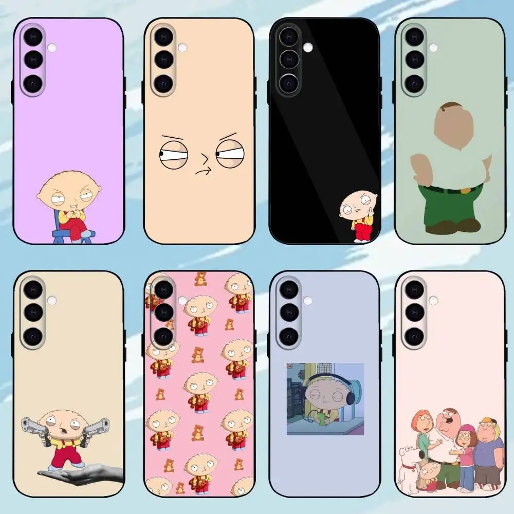 

Animation F-Family Funny Guy Black Shell Phone Case For Samsung Galaxy A73,A72,A71,A70,A53,A52,A51,Others Soft Black Shell