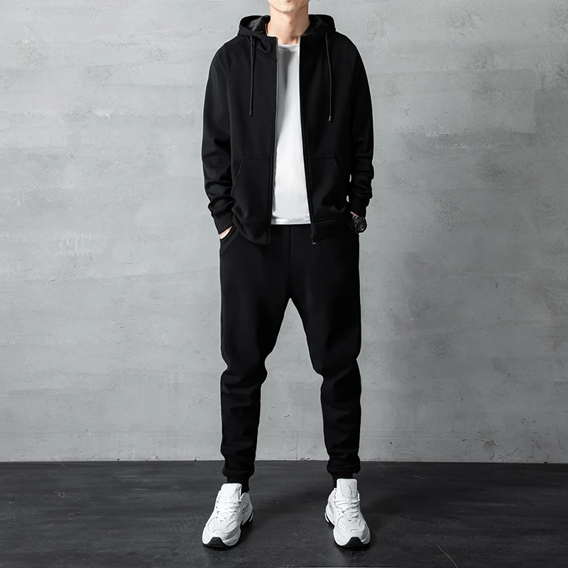 Fashion Tracksuit Set Men 2023 New Clothing Set Mens Sweat Suits 2 Pieces Baseball Jacket + Sweatpants Male Hip Hop Jogger Set