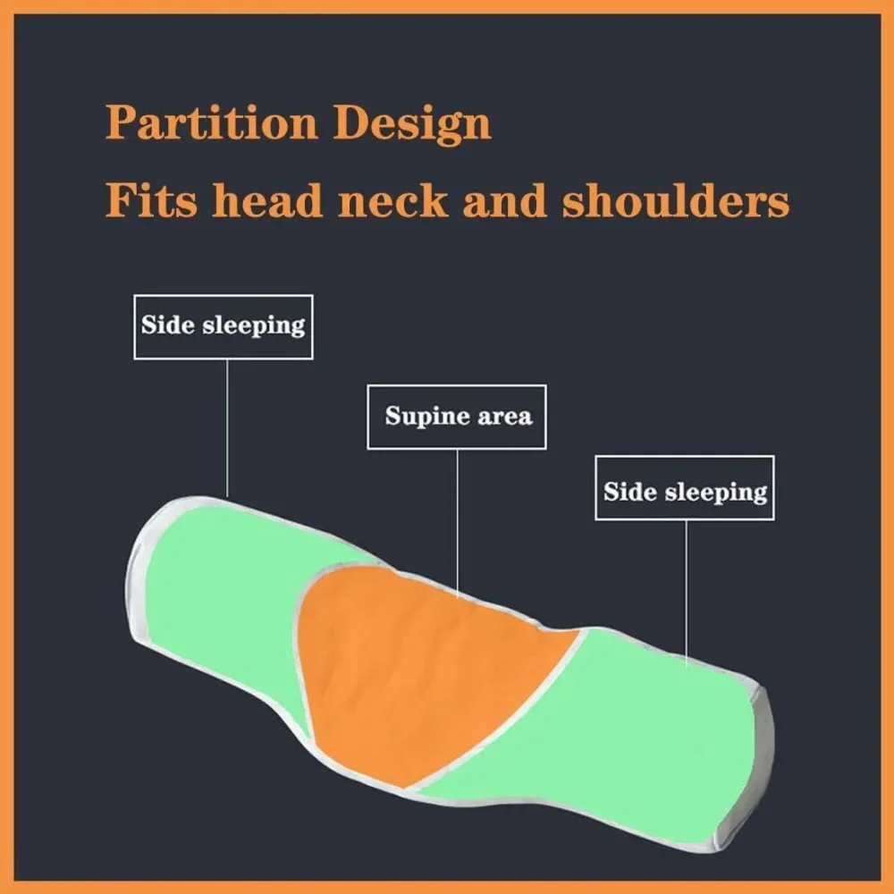 Neck Pillow Cervical Pillow Cylindrical Memory Foam Stiff Neck Relax Sleeping Travel Bolster Pillow for Bed Back Sleepers