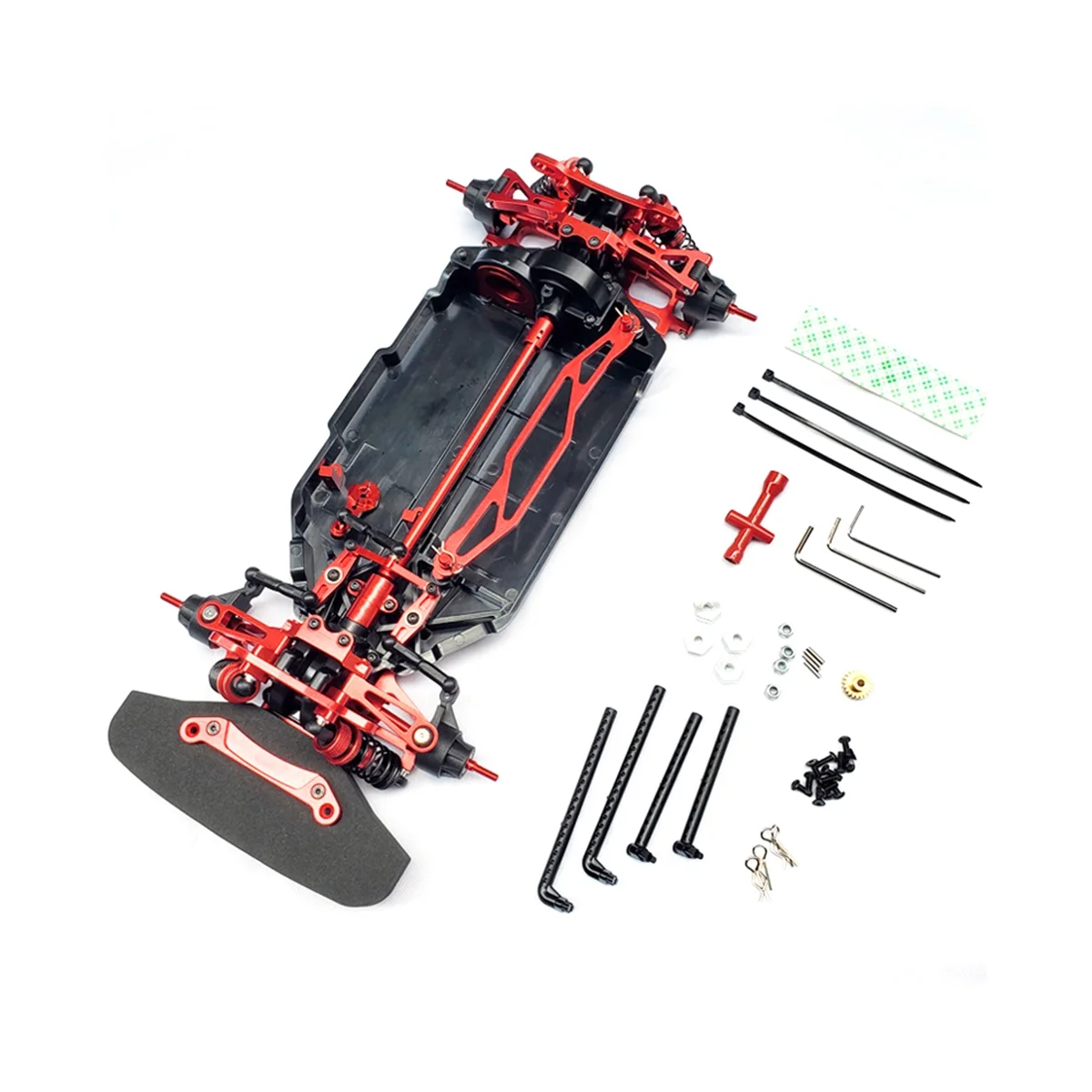 Metal TT02 4WD 1/10 Touring Car On-Road Drift RC Car Frame Kit Chassis