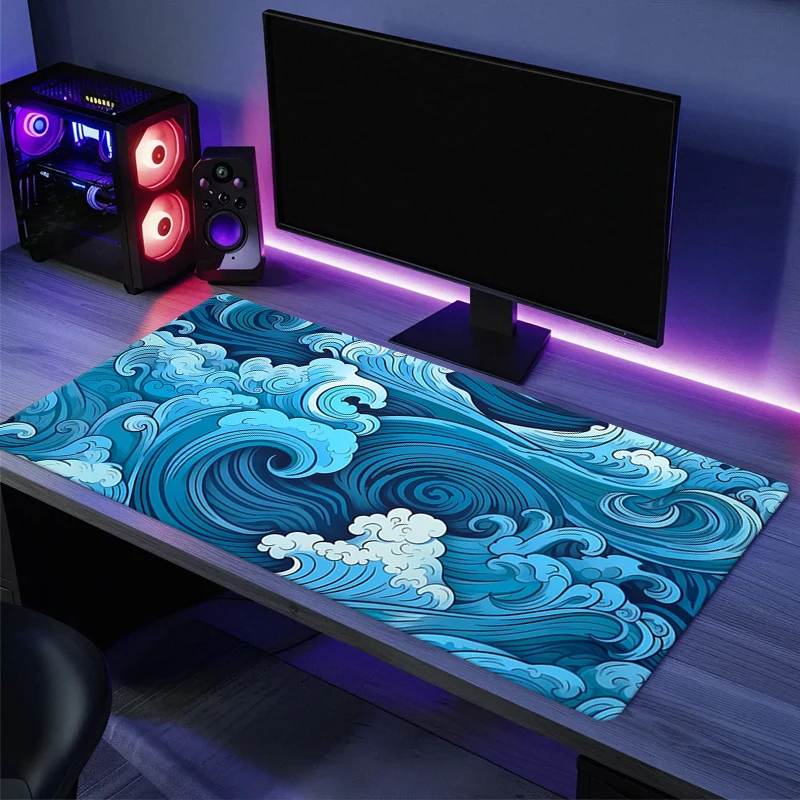 Japanse Blauwe Golven Muismat  - Desk Setup Japan recensie en prijs