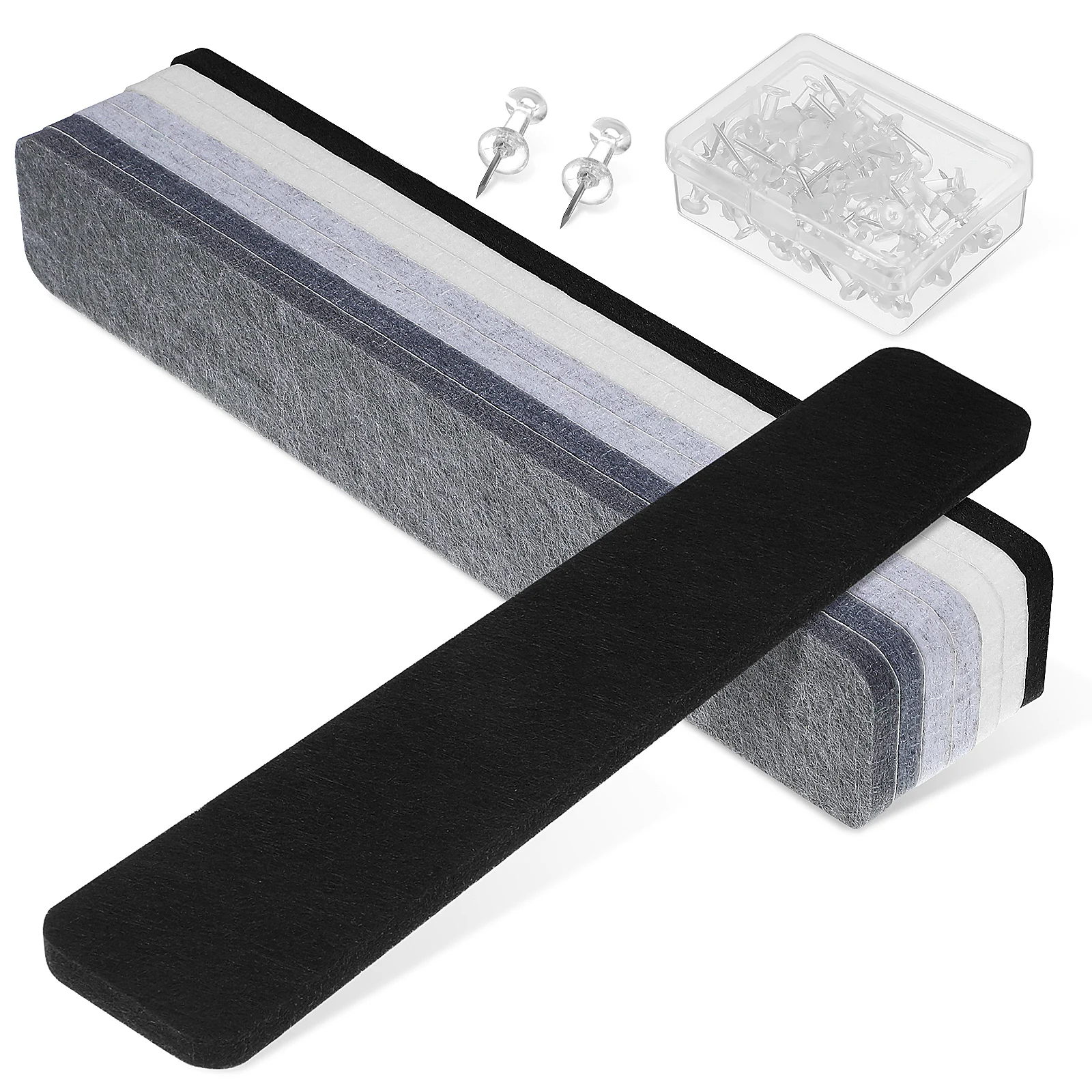 

Felt Pin Board Message Bar Thumbtack Set Bulletin Boards Cork Memo Strip for Office