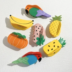 Sweet Banana Strawberry Pineapple Fruit Shark Hair Clip Claw For Women New Elegant Bird Pumpkin Headwear Hair Accessories Tool