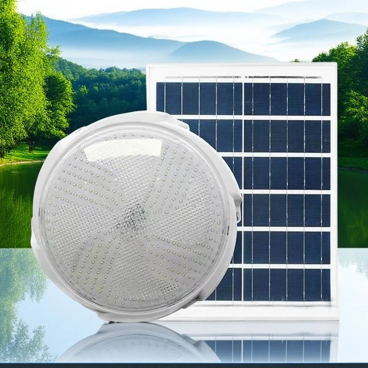 

60W-500W Solar Energy Ceiling Lamp Outdoor Indoor Solar-Power Lamp Aisle/corridor/courtyard Lighting with Remote Control