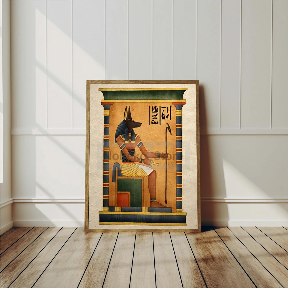 Ancient Egyptian Gods Poster Vintage Ancient Egyptian Mythology Prints Canvas Painting Wall Art Pictures Home Room Egypt Decor