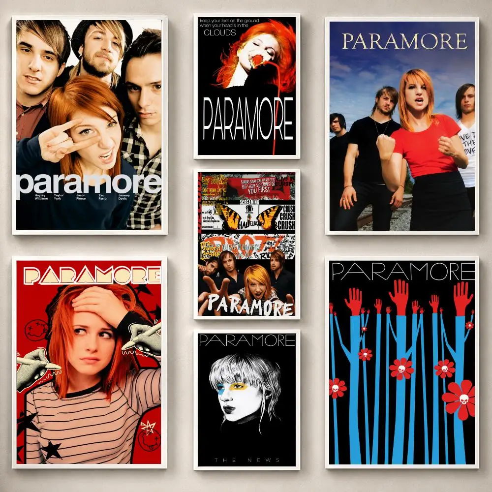 Band P-Paramore Poster PP Self-Adhesive Removable HD Waterproof Wall art Suitable Bedrooms Living Rooms Gifts