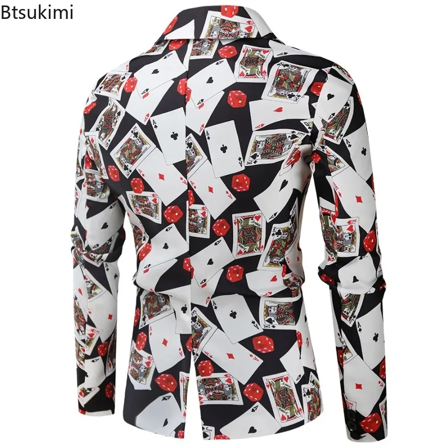 2026 New Newest Men's Casual Wear Blazer Coat and Pants Vests Spring and Autumn Men Fashionable Digital Printed One Button Suit