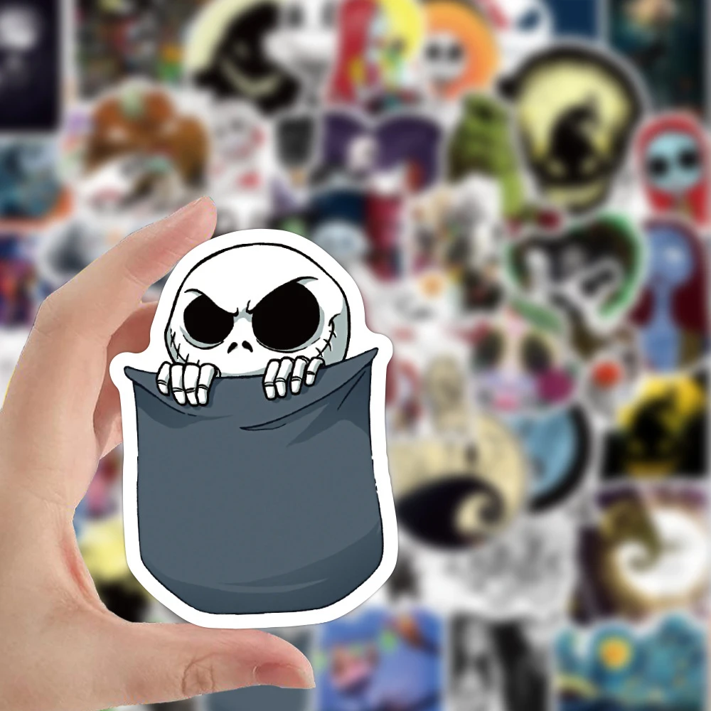 10/30/50pcs Disney Movie The Nightmare Before Christmas Stickers Horror Graffiti Decals DIY Motorcycle Car Phone Cool Sticker