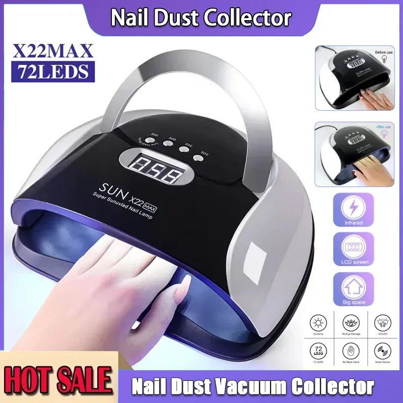 

72 светодиодная лампа для дизайна ногтей, светодиодная УФ-лампа для ногтей, сушилка для дизайна ногтей, машина для отверждения гель-лака, лампа для ногтей с автоматическим датчиком