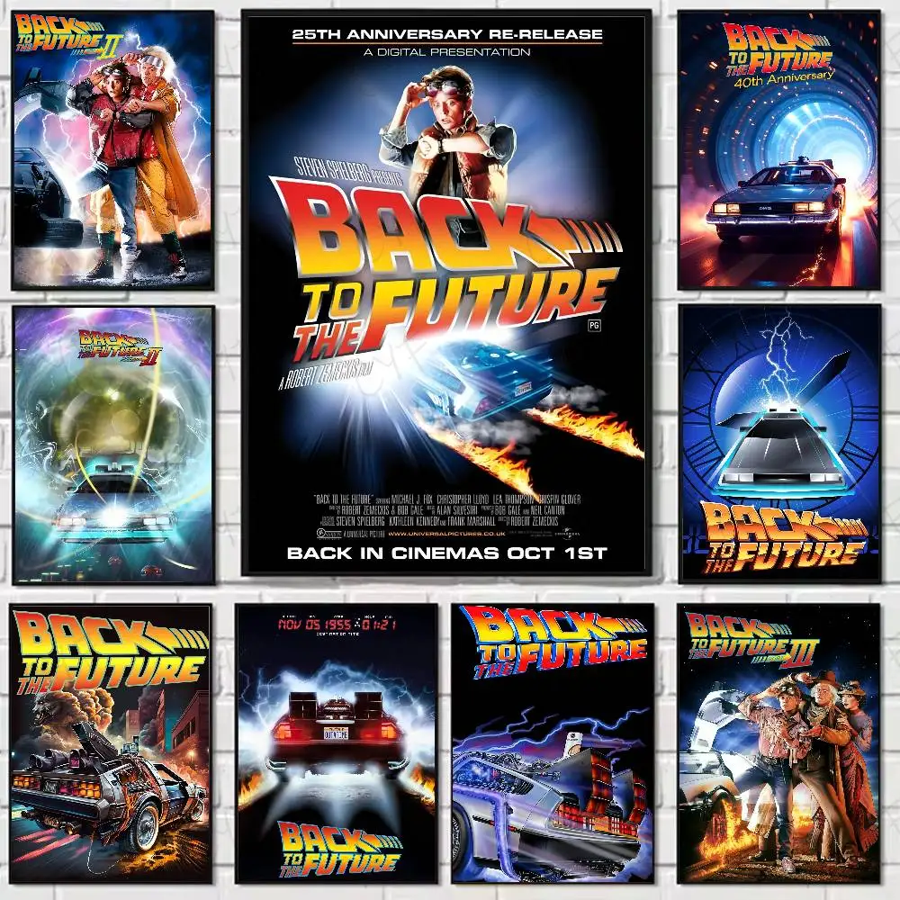 

Movie Back To The F-Future Poster Sticker Vintage Movie Posters Print Waterproof Wall Art For Living Room Bedroom Home Decor