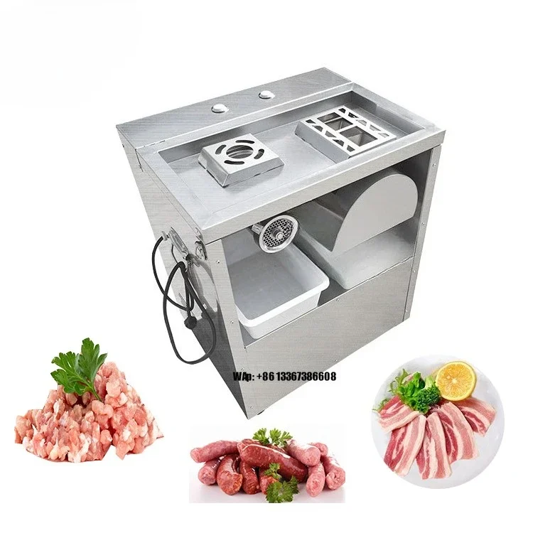 Multifunctional Fresh Meat Shredder Automatic Sausage Meat Processing Machine Bacon Meat Slicer Machine
