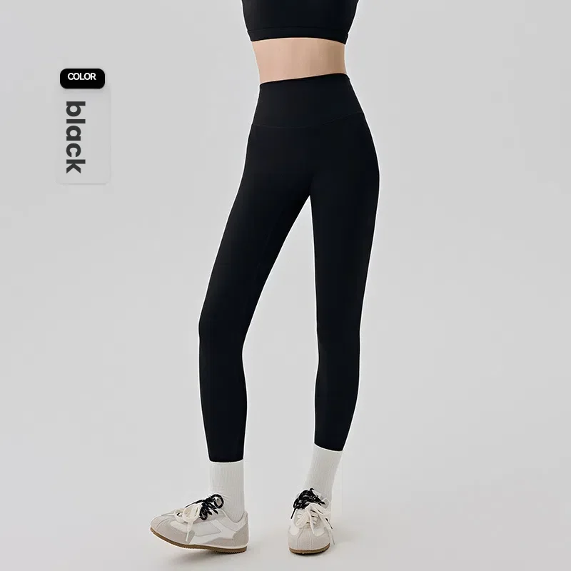 Leggings da yoga da donna da indossare senza mutandine Collant sportivi senza cuciture Abbigliamento donna Pantaloni fitness in vita composita a vita alta