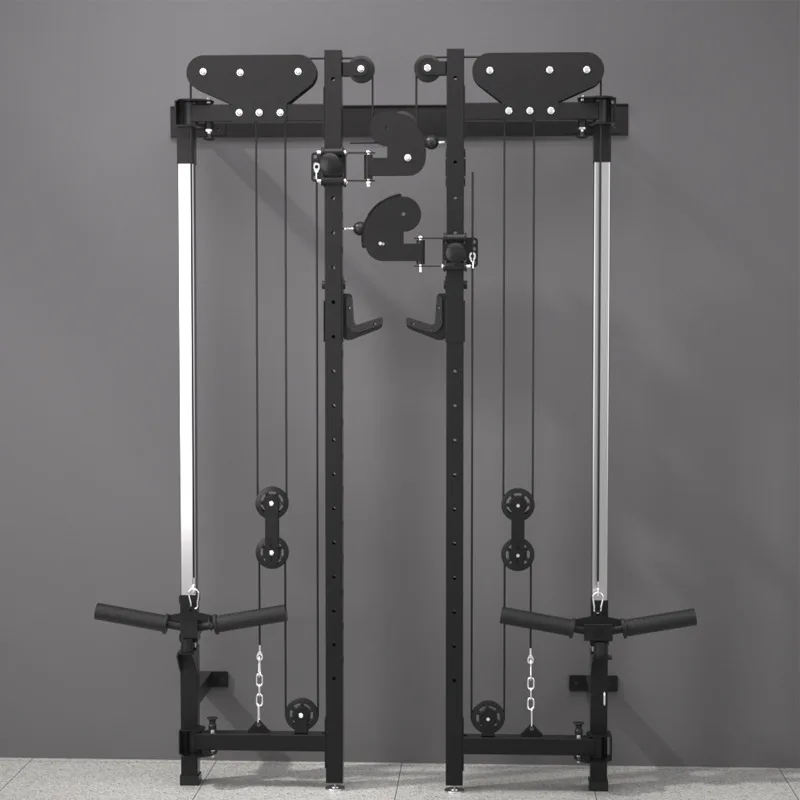 Foldable squat rack wall bird comprehensive trainer free bench press high pull-down Large Fitness Equipment Integrated