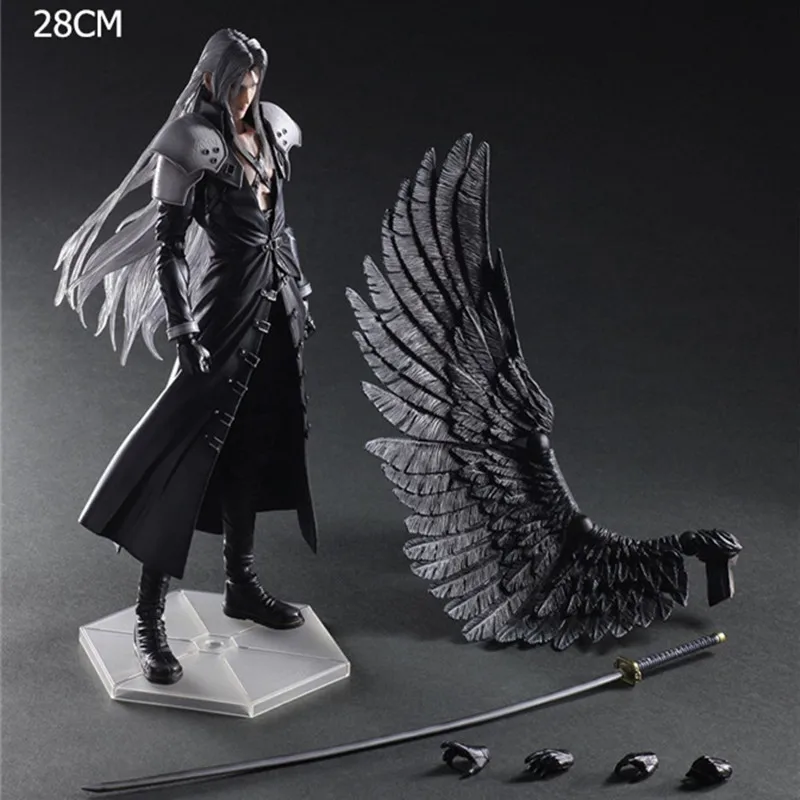 Play Arts Kai Final VII Sephiroth Figure PA Cloud Strife 28cm Doll Toys collection model