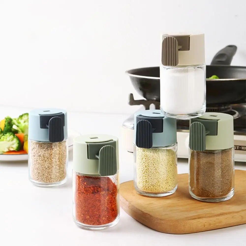 Glass Bottle Quantitative Salt Bottle Quantitative 0.5g Press Type Salt Shakers Kitchen Accessories Flavor Container