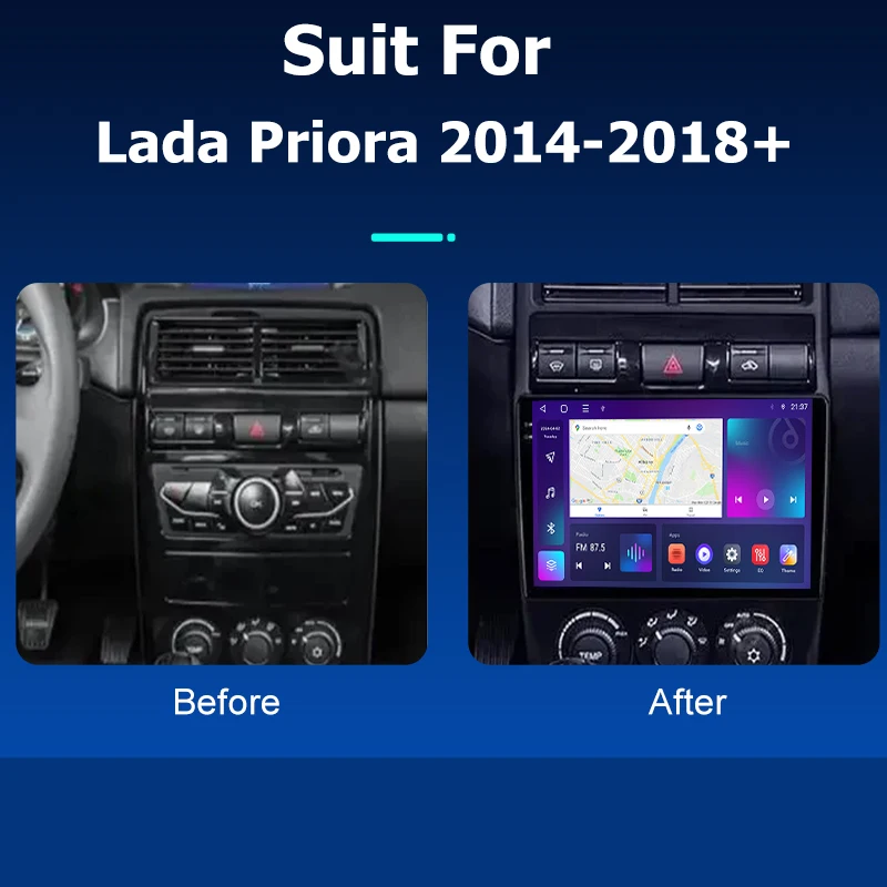 9'' Android 12.0 Car Radio for Lada Priora 2014-2018 GPS Navigation Multimedia Player Carplay Stereo Head Unit