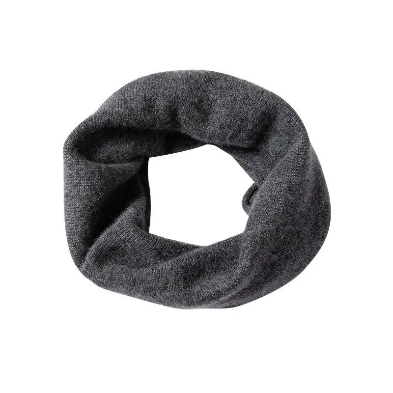 

100% Cashmere Neck For Autumn And Winter New Women's Solid Color Warm Scarf With Thick Bib Head Knitted Neck Cover