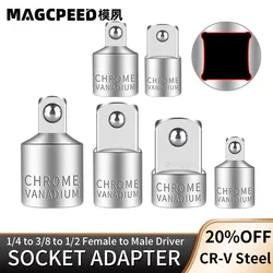 1/2 3/8 1/4inch Socket Adapter Drive Head Ratchet Wrench Chrome Vanadium Steel for Car Bicycle Garage Home Repair Tools