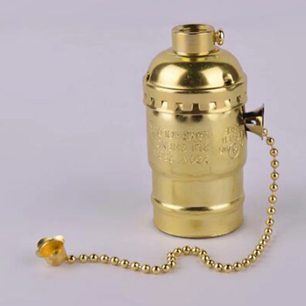 

2Pcs Vintage E26 Lamp Bases High Grade Material Durable Easy Install Ideal for Home Lighting Golden Lamp Bases