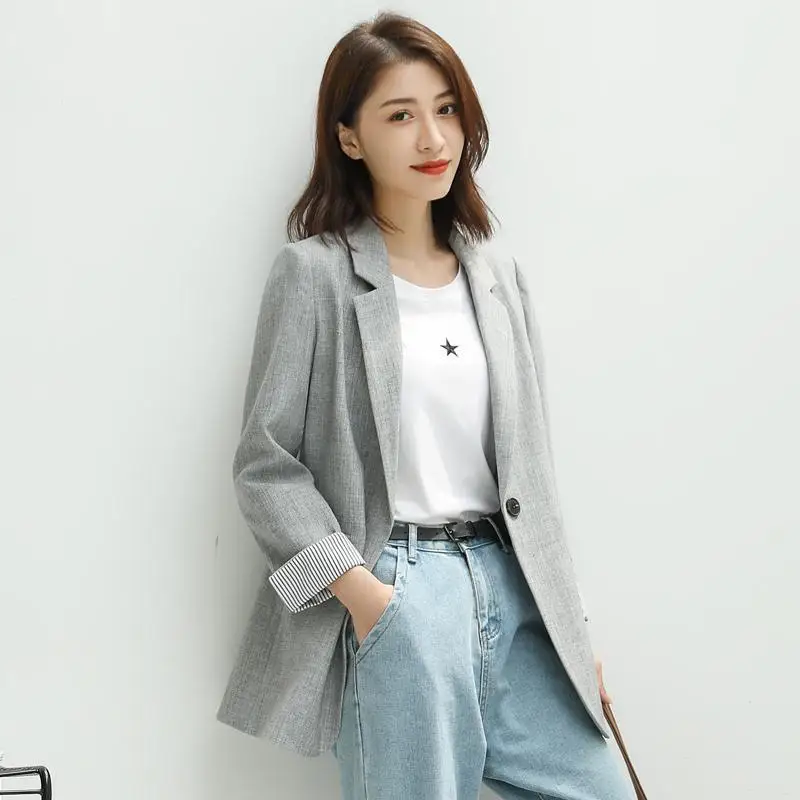 Koreańska wersja garnitur Casual kurtka damska biznesu mody garnitur w kratę kobiet praca biuro garnitur kobiety płaszcz kurtka 2024 nowość