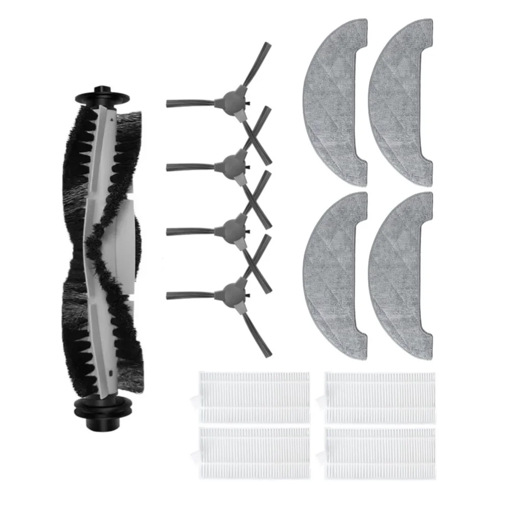 Compatible Accessory Set For Polaris For PVCR 1229 For IQxa0 Includes Main Roller 4 Side Brushes 4 Filters And 4 Mopping Pads