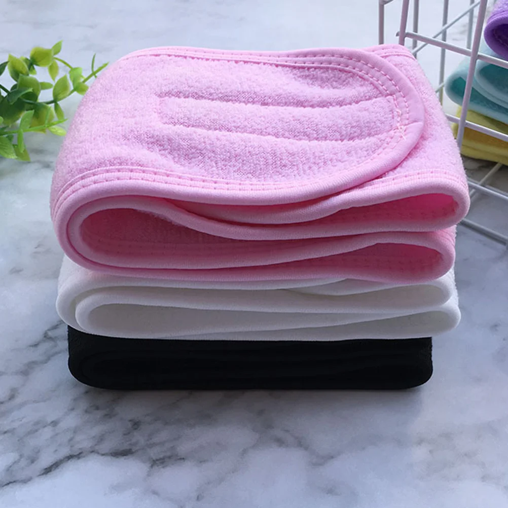 

4Pcs Sticky Tape Makeup Headwrap Sweat Absorbent Headband Bathing Hair Hoops White Comfortable Elastic Reusable