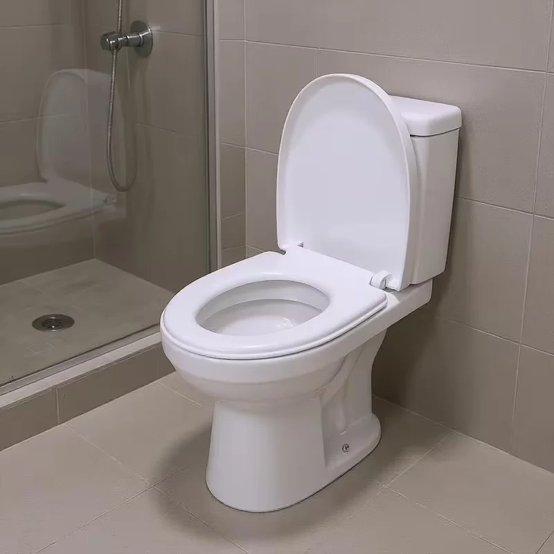 Soft Close Toilet Seat Quick Release White Bathroom Toilet Cover Replacement with Fixings