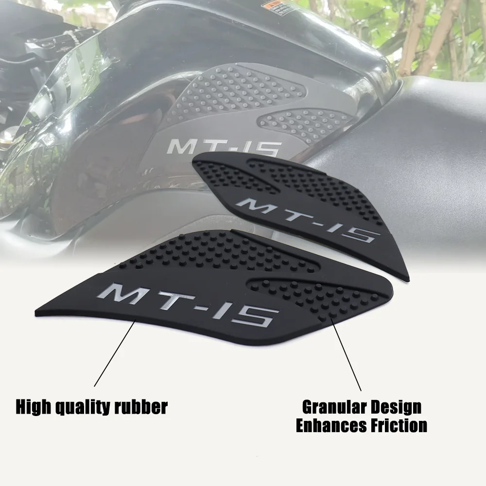 For Yamaha MT-15 MT15 MT 15 2019 2020 2021 Motorcycle Side Fuel Tank Pad Tank Pads Protector Stickers Knee Grip Traction Pad