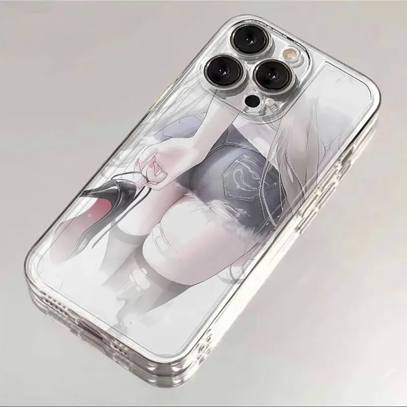

Fashion Sexy buttocks Cute Girl Soft Clear Phone Case For iPhone 11 12 13 14 15 16 17 Pro Max Plus Cartoon high heels girl cases