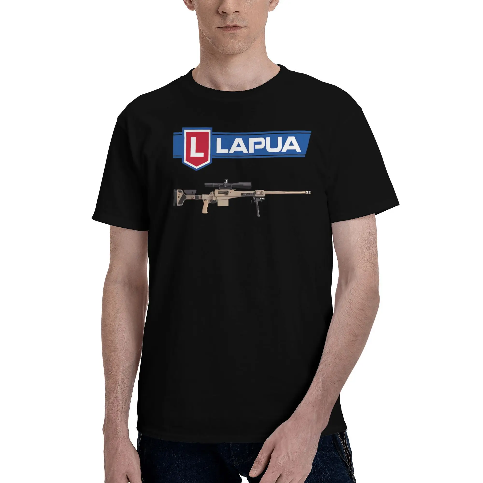 New 2025 yaer  Cater to shooting sports fans the LAPUA logo and precision rifle graphic  t shirt men sleeve shirt