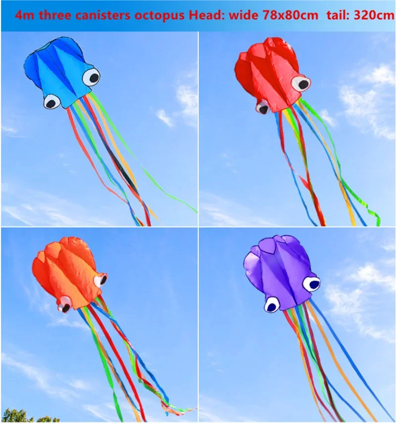 free shipping octopus kites soft kites flying for adults kites professional wind kites inflatable kites nylon fabric weifang koi