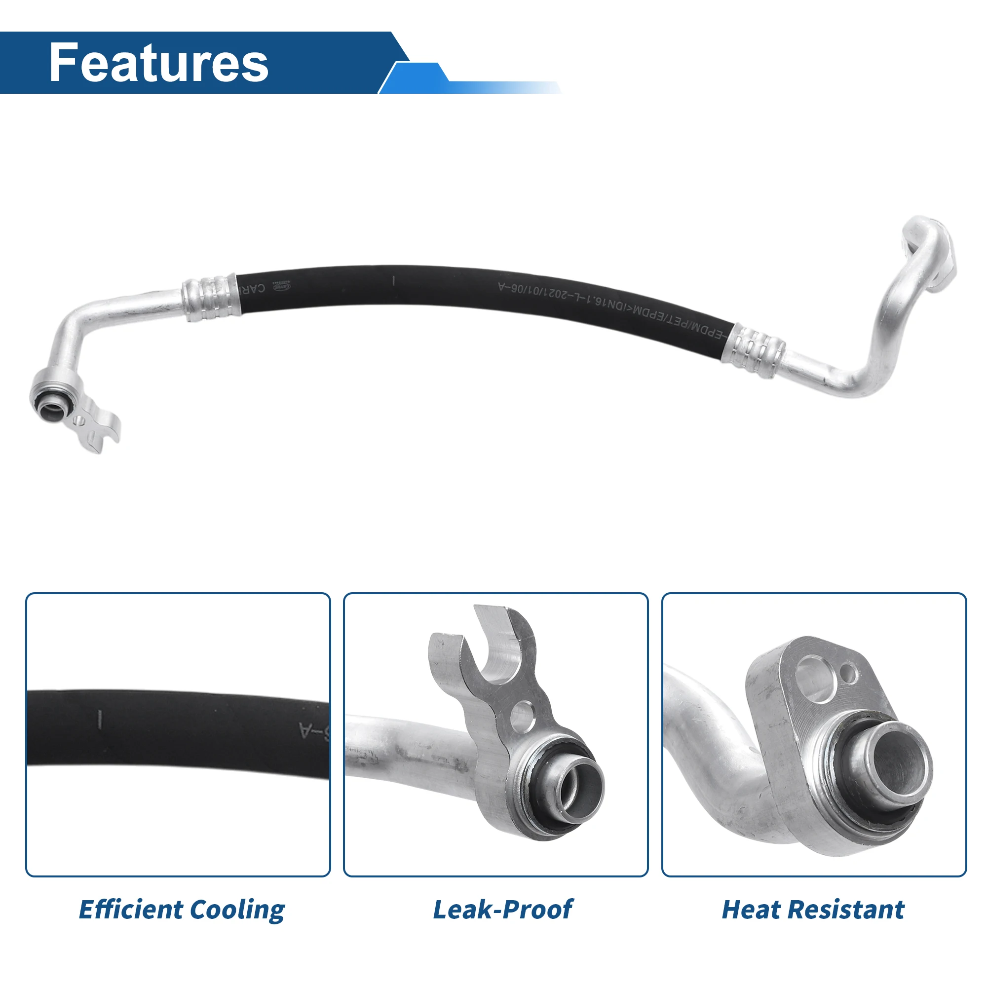 

UXCELL Шланг для жидкости хладагента кондиционера для Mercedes-Benz E350 2020-2023, напорный шланг, линия трубы кондиционера No 2058304904 Rubbe