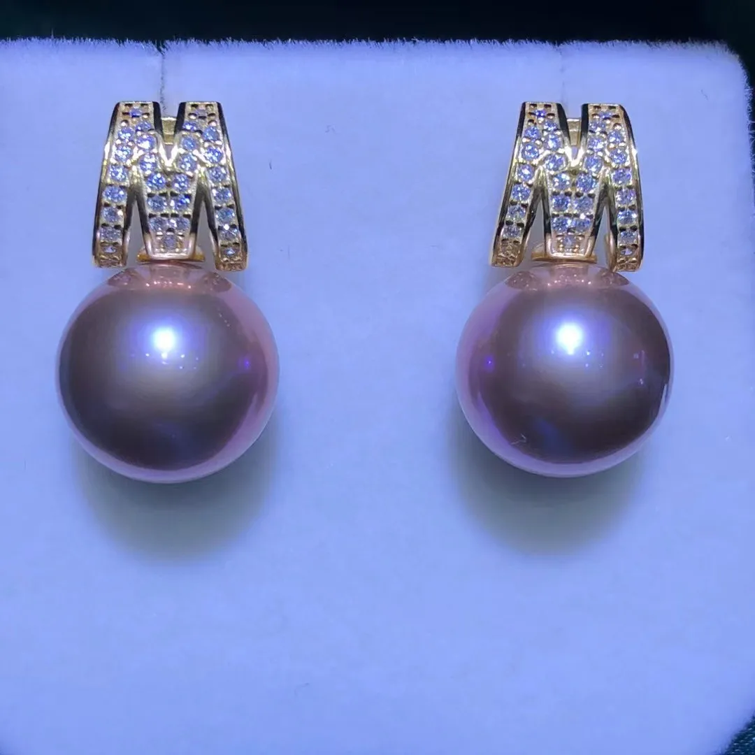 

Оптовая продажа, серьги из стерлингового серебра 925 пробы, фурнитура для крепления, базовые монтажные детали, аксессуар для жемчуга 11-12 мм, 5 пар/лот