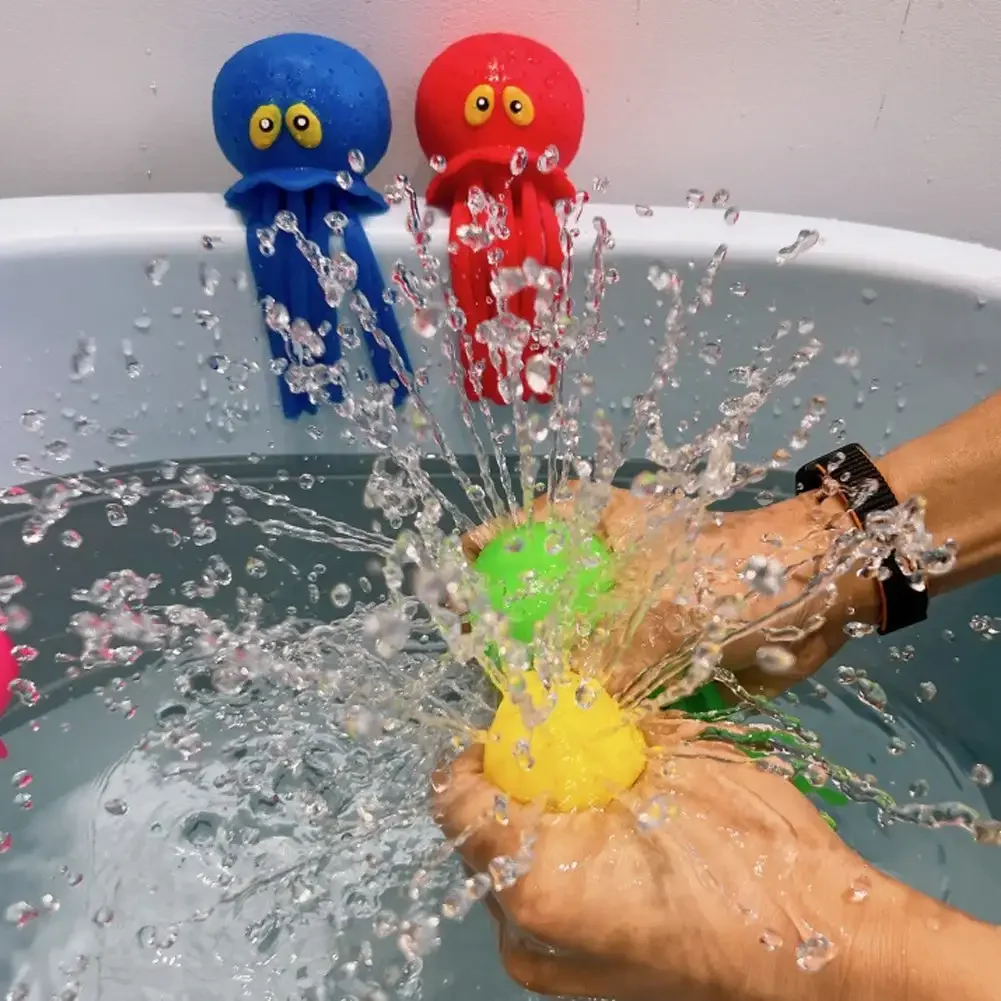 Giocattoli da bagno per bambini spugna assorbente d'acqua polpo spremere giocattoli antistress nuoto estivo gioca giocattolo da bagno d'acqua per bambini