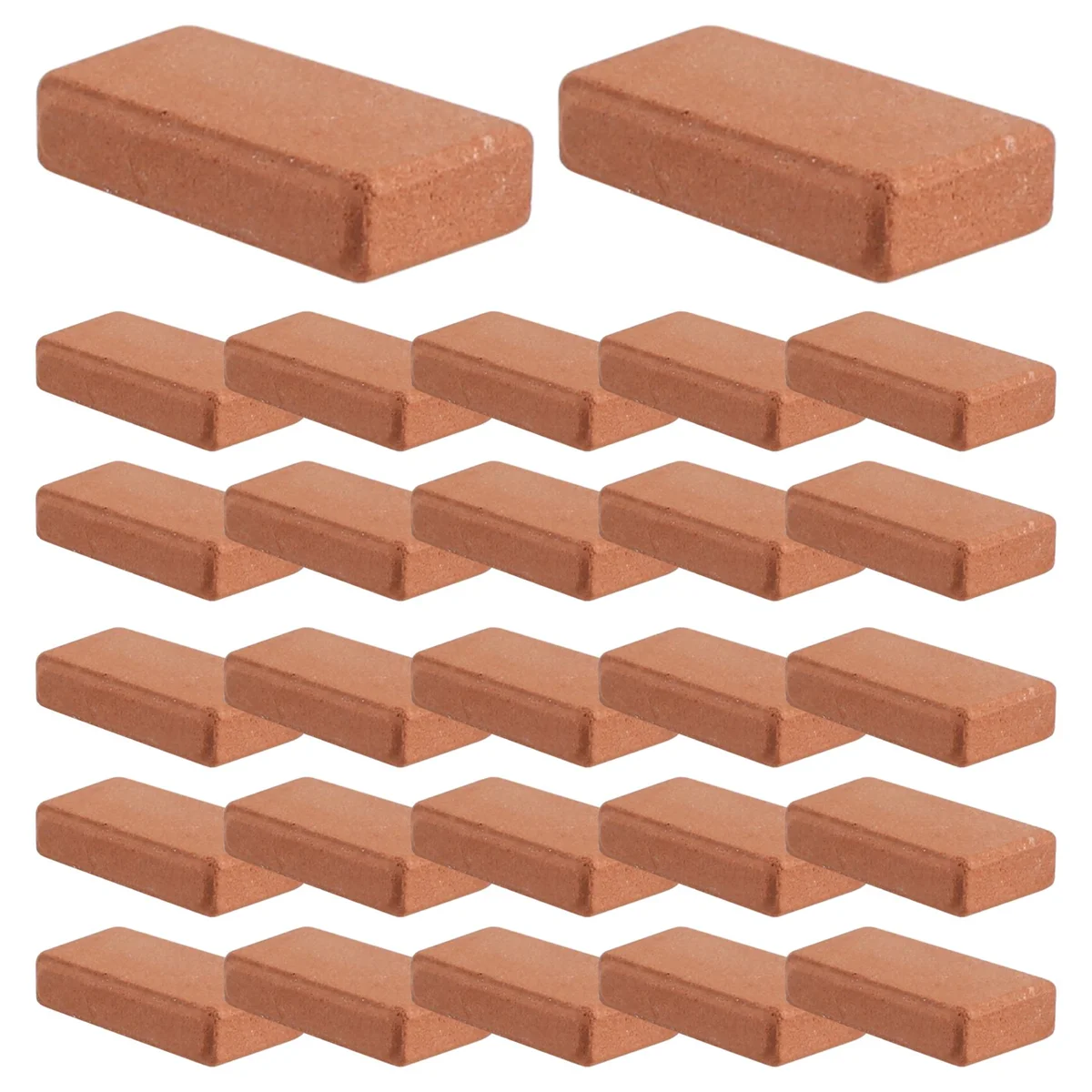 HOT SALES 200 Pieces Mini Bricks for Landscaping Miniature Bricks Brick Wall Small Bricks for Dollhouse Garden Parts,1/35 Scale