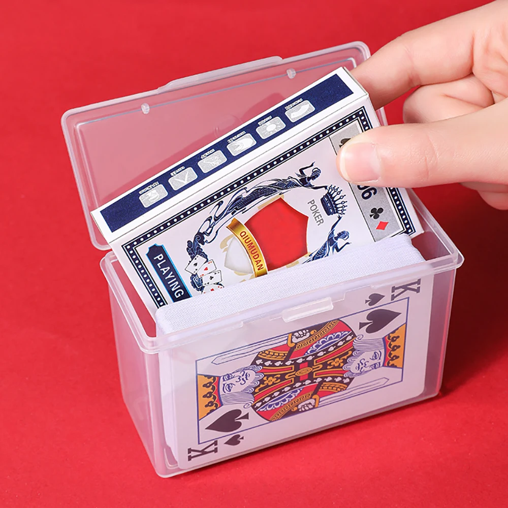 New Transparent Plastic Boxes Playing Cards Container PP Storage Case Packing Poker Game Card Box For Board Games Storage Case