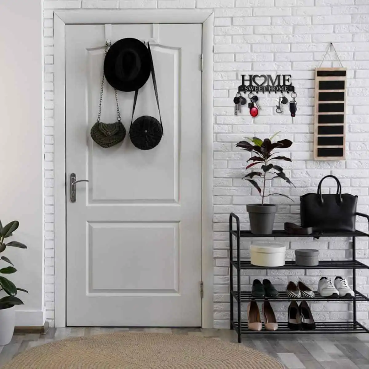 1pc Wall Mounted Sweet Home Key Holder 2