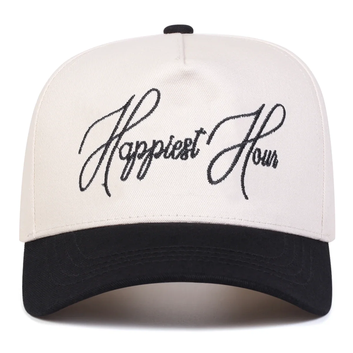Unisex HAPPIEST HOUR Letter Embroidery Baseball Caps Spring Autumn Outdoor Adjustable Casual Hats Sunscreen Hat Sports Cap