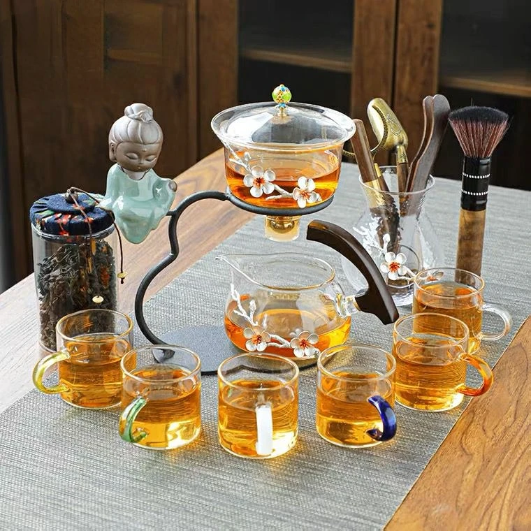 

Glass Automatic Tea Making Household Pu'er Scented Kung Fu tea Creative Teapot Tea Set Infuser Drinking Tea Maker