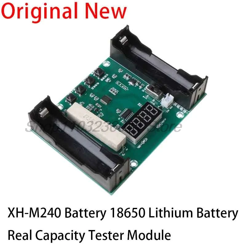 XH-M240 Battery 18650 Lithium Battery True Capacity Tester maH/mwH Digital Discharge Electronic Load Battery Monitor DC 5V-12V