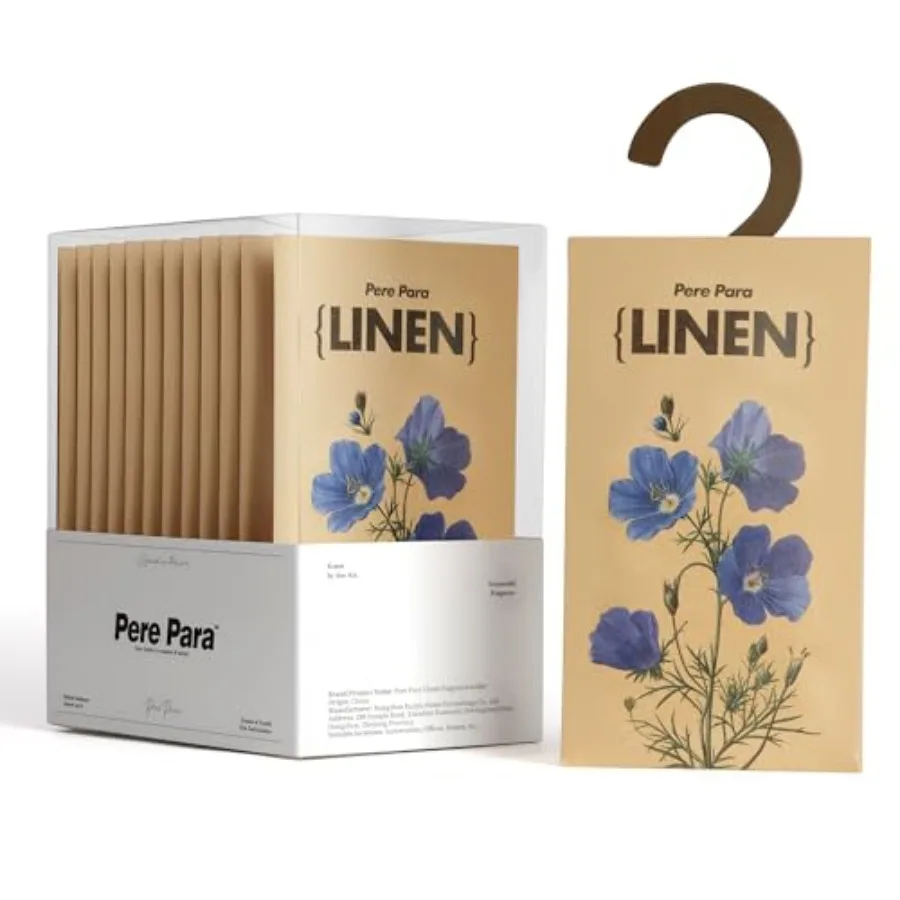 

Ароматизированные бумажные саше-подвески с ароматом льна Potpourris - 12 штук для шкафа и дома, длительного действия, освежитель воздуха и устранитель запахов