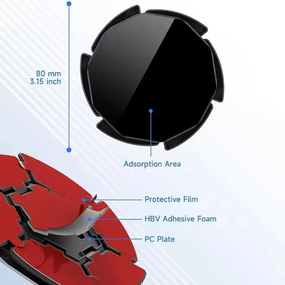 لوحة تركيب لوحة القرص لشفط كأس هاتف السيارة جبل لاصق لزجة حامل هاتف القرص ل منحنى لوحة حامل لوحة سيارة