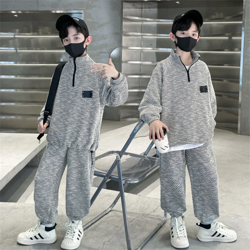 

Boys Sweatshirts +Pants Kids Suits 2PCS/Set Cotton 2024 Luxury Spring Autumn Cotton High Quality Christmas Gift Children Clothin