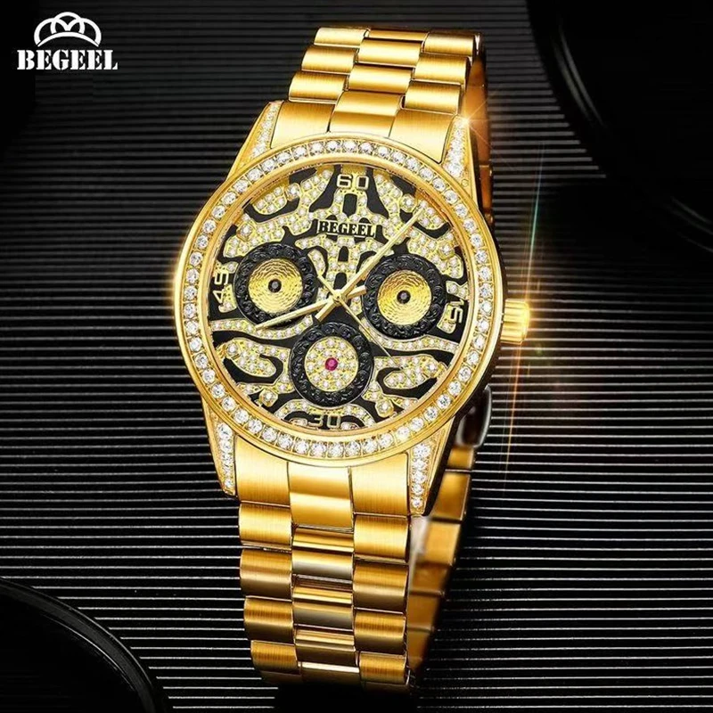 Мужские часы BEGEEL, механические часы, полностью автоматические механические часы, джентльменские механические часы, светящиеся мужские часы