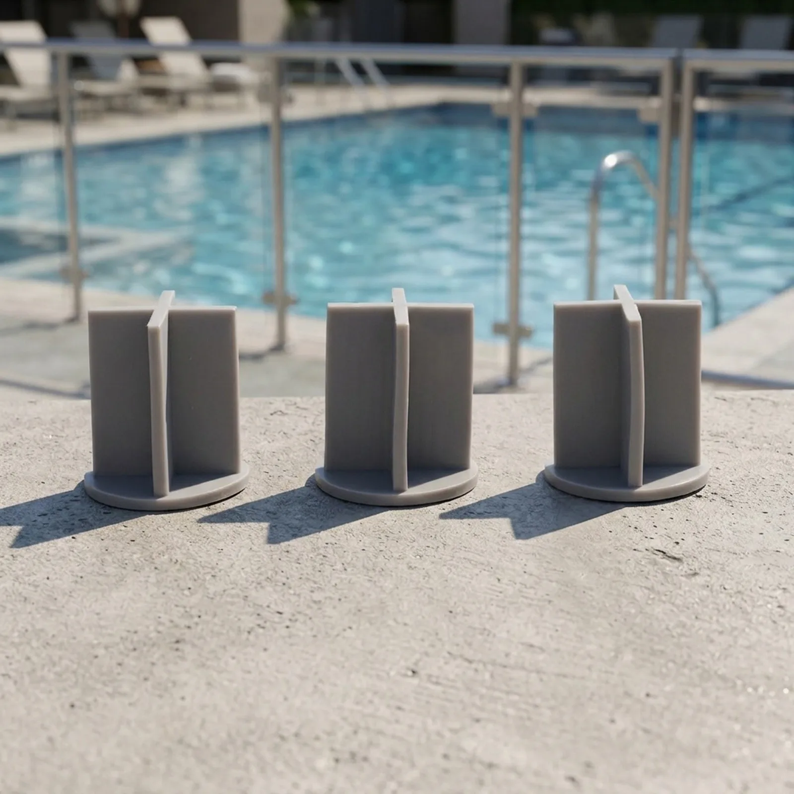 25 Count Pool Fence Deck Made of Silicone Material for 1 Inch Hole Coverage Used with Pool For Safety Fence Installations